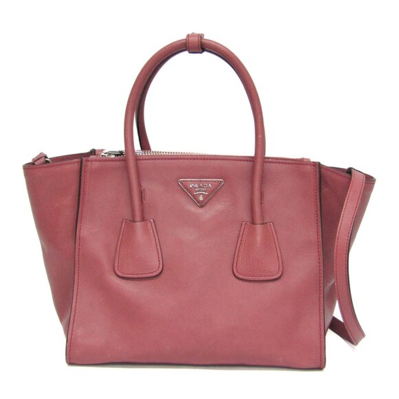 PRADA Pink Leather Shoulder Bag